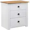 Image de Table De Chevet Blanc 46x40x57 Cm Pin Gamme Panama Vidaxl