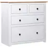Image de Buffet Blanc 80x40x83 Cm Pin Gamme Panama Vidaxl
