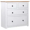 Image de vidaXL Buffet Blanc 80x40x83 cm Pin Gamme Panama 282657