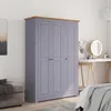 Image de Garde robe 3 portes Gris 118x50x1715 cm Pin Assortiment Panama