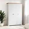 Image de Garde-robe 3 Portes Blanc 118x50x171,5cm Pin Assortiment Panama Vidaxl