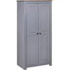 Image de Garde-robe Gris 80x50x171,5 Cm Pin Massif Assortiment Panama Vidaxl