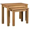 Image de Tables Gigognes 2 Pcs Bois De Pin Massif Assortiment Panama Vidaxl