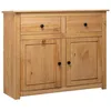 Image de vidaXL Buffet 93x40x80 cm Pin solide Assortiment Panama 282697