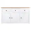 Image de Vidaxl buffet blanc 135x40x80 cm pin solide gamme panama 282705