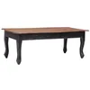 Image de VIDAXL Table basse rectangulaire en acajou massif noir/marron 120 x 60 x 45 cm - style vintage