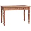 Image de Bureau Avec Tiroirs 117x57x75 Cm Bois D'acajou Massif Vidaxl