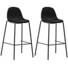 Image de Chaises De Bar Lot De 2 Noir Tissu Vidaxl