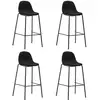 Image de Chaises De Bar Lot De 4 Noir Tissu Vidaxl