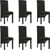 Image de Chaises À Manger Lot De 6 Noir Tissu Vidaxl