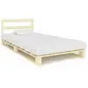 Image de Cadre De Lit De Palette Sans Matelas Bois Massif Pin 100x200 Cm Vidaxl