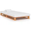 Image de vidaXL Cadre de lit de palette Marron Bois de pin massif 100 x 200 cm