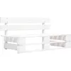 Image de Banc Palette De Jardin Bois Gris Blanc Vidaxl