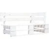 Image de Banc D'angle Palette De Jardin Bois Blanc Vidaxl