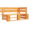 Image de Banc D'angle Palette De Jardin Bois Marron Miel Vidaxl