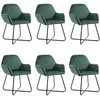 Image de Chaises À Manger Lot De 6 Vert Velours Vidaxl