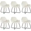 Image de Chaises À Manger Lot De 6 Crème Velours Vidaxl