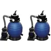 Image de vidaXL 2x Pompes à Filtre à Sable Pompe de Filtration Système de Filtration Pompe de Piscine Hors Sol Hors-Terre Bassin 277089