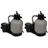 Image de vidaXL 2x Pompes à Filtre à Sable Pompe de Filtration Système de Filtration Pompe de Piscine Hors Sol Hors-Terre Bassin 277090