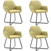 Image de Chaises À Manger Lot De 4 Vert Tissu Vidaxl