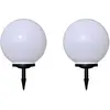 Image de 2 Pcs Lampes D'allée D'extérieur À Led 40 Cm Et Piquet Au Sol Vidaxl