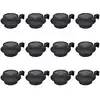Image de Lampes Solaires À Led D'extérieur Pour Clôture 12 Pcs Noir Vidaxl