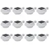 Image de Lampes Solaire À Led D'extérieur Pour Clôture 12 Pcs Blanc Vidaxl