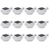 Image de vidaXL 12x Lampes Solaires à LED dExtérieur pour Clôture Eclairage Lampes dAllée Lumière de Jardin Terrasse Patio Cour 277123