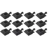 Image de Lampes Solaires À Led Carrées D'extérieur 12 Pcs 12 Cm Noir Vidaxl