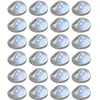 Image de Lampes Solaires Murales À Led D'extérieur 24 Pcs Rond Argenté Vidaxl