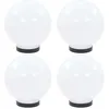 Image de vidaXL 4x Lampes à LED sous Forme de Boule Sphérique Eclairage Lampes Solaires Lampes dAllée Lumière de Jardin Patio 277141