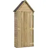 Image de Abri À Outils De Jardin Et Porte 69,5x32x178cm Pinède Imprégnée Vidaxl