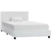 Image de Cadre De Lit Blanc Similicuir 100 X 200 Cm Vidaxl