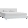 Image de Cadre De Lit Sans Matelas Blanc Similicuir 140x200 Cm Vidaxl