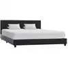 Image de Cadre De Lit Sans Matelas Noir Similicuir 140x200 Cm Vidaxl