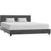 Image de Cadre De Lit Sans Matelas Gris Similicuir 140x200 Cm Vidaxl
