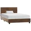 Image de Cadre De Lit Sans Matelas Marron Similicuir Daim 90x200 Cm Vidaxl