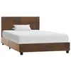 Image de Cadre De Lit Sans Matelas Marron Similicuir Daim 100x200 Cm Vidaxl