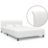 Image de Cadre De Lit Sans Matelas Blanc Similicuir 140x200 Cm Vidaxl