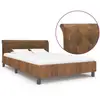 Image de Cadre De Lit Marron Similicuir Daim 140 X 200 Cm Vidaxl