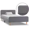 Image de Cadre De Lit Gris Clair Tissu 100 X 200 Cm Vidaxl