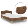 Image de Cadre De Lit Sans Matelas Marron Similicuir Daim 90x200 Cm Vidaxl