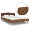 Image de Cadre De Lit Sans Matelas Marron Similicuir Daim 120x200 Cm Vidaxl