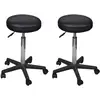 Image de Tabourets De Bureau Lot De 2 Noir 35,5x84 Cm Similicuir Vidaxl