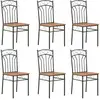 Image de Chaises À Manger Lot De 6 Marron Mdf Vidaxl