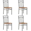 Image de Chaises À Manger Lot De 4 Marron Mdf Vidaxl