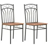 Image de vidaXL Chaises à manger lot de 2 marron MDF 281399