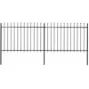 Image de vidaXL Clôture de Jardin avec Dessus en Lance Panneaux de Clôture Décorative Barrière de Jardin Patio Ferme Extérieur Acier 277621