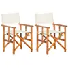 Image de Chaises De Metteur En Scène Lot De 2 Bois Massif D'acacia Vidaxl