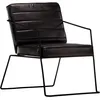 Image de Fauteuil Noir Cuir Véritable Vidaxl